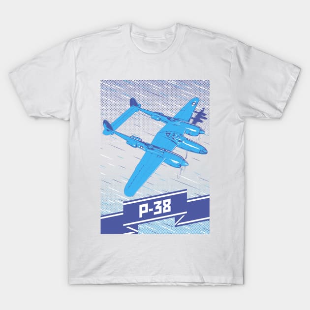 Lockheed P-38 Lightning T-Shirt by Umbiatore